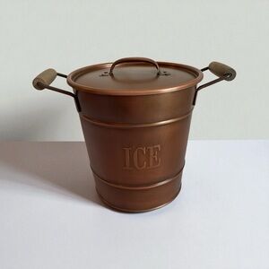 Copper Ice Bucket with Lid and Scoop